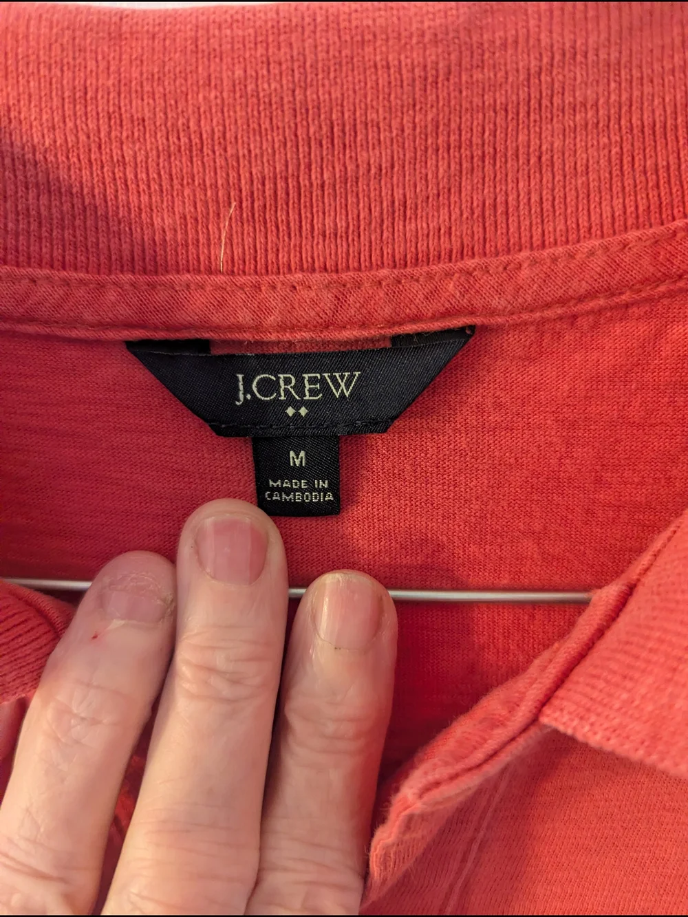 J. Crew Coral-Red Men’s Polo Shirt